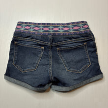 Load image into Gallery viewer, Girls H&amp;M, lightweight stretchy denim shorts, elasticated, GUC, size 7,  