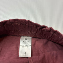Load image into Gallery viewer, Girls Target, Aust cotton shorts, elasticated, EUC, size 4,  
