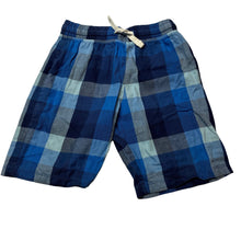 Load image into Gallery viewer, Boys Next, blue check cotton shorts, elasticated, GUC, size 4,  