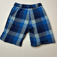 Load image into Gallery viewer, Boys Next, blue check cotton shorts, elasticated, GUC, size 4,  