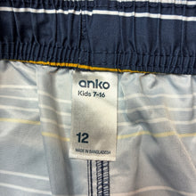 Load image into Gallery viewer, Boys Anko, lightweight board shorts, elasticated, EUC, size 12,  