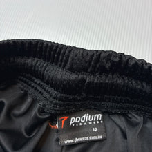 Load image into Gallery viewer, Boys Podium Teamwear, black basketball / activewear shorts, elasticated, GUC, size 12,  