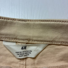 Load image into Gallery viewer, Girls H&amp;M, lace trim stretch denim shorts, adjustable, EUC, size 9,  