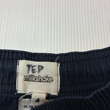 Load image into Gallery viewer, Boys Milkshake, navy cotton shorts, elasticated, wash fade, FUC, size 4,  