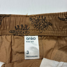 Load image into Gallery viewer, Boys Anko, lightweight cotton shorts, elasticated, dinosaurs, EUC, size 3,  