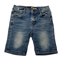 Load image into Gallery viewer, Boys Cotton On, blue stretch denim shorts, adjustable, FUC, size 4,  