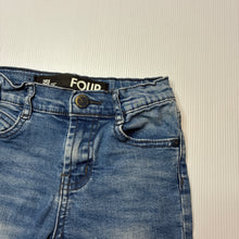 Load image into Gallery viewer, Boys Cotton On, blue stretch denim shorts, adjustable, FUC, size 4,  
