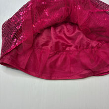 Load image into Gallery viewer, Girls H&amp;T, lined pink sequin skirt, elasticated, GUC, size 5,  