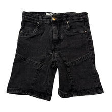 Load image into Gallery viewer, Boys BAD BOY, black stretch denim shorts, adjustable, GUC, size 4,  