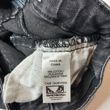 Load image into Gallery viewer, Boys BAD BOY, black stretch denim shorts, adjustable, GUC, size 4,  