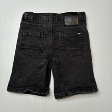 Load image into Gallery viewer, Boys BAD BOY, black stretch denim shorts, adjustable, GUC, size 4,  