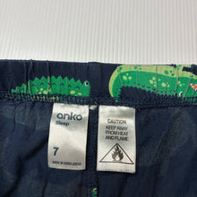 Load image into Gallery viewer, Boys Anko, cotton pyjama shorts, crocodiles, GUC, size 7,  