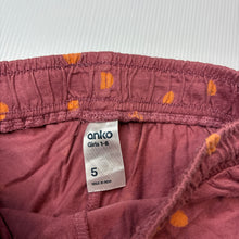 Load image into Gallery viewer, Girls Anko, spotted cotton shorts, elasticated, GUC, size 5,  