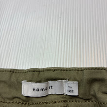 Load image into Gallery viewer, Boys Name It, khaki stretch cotton cargo shorts, adjustable, EUC, size 7,  