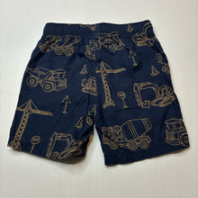 Load image into Gallery viewer, Boys Anko, lightweight cotton shorts, elasticated, diggers, EUC, size 3,  