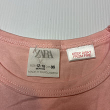 Load image into Gallery viewer, Girls Zara, pink cotton tee / top, EUC, size 1,  