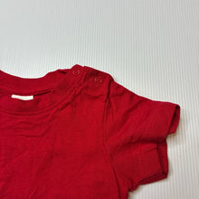 Load image into Gallery viewer, Unisex Baby Berry, red cotton tee / top, EUC, size 000,  