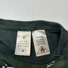 Load image into Gallery viewer, Boys Target, organic cotton pyjama top, dinosaurs, FUC, size 2,  