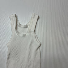 Load image into Gallery viewer, Unisex Bonds, white ribbed cotton singlet top, EUC, size 000,  