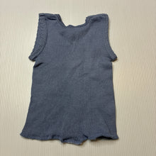 Load image into Gallery viewer, Unisex 4 Baby, ribbed cotton singlet top, GUC, size 00000,  