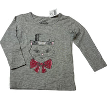 Load image into Gallery viewer, Girls H&amp;T, long sleeve tee / top, cat, NEW, size 2,  
