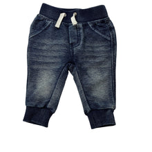 Load image into Gallery viewer, Unisex Cat &amp; Jack, soft feel knit denim pants, elasticated, EUC, size 0000,  