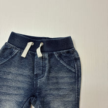 Load image into Gallery viewer, Unisex Cat &amp; Jack, soft feel knit denim pants, elasticated, EUC, size 0000,  