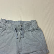 Load image into Gallery viewer, Unisex Cotton On, blue organic cotton shorts, elasticated, GUC, size 000,  