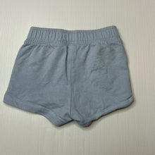 Load image into Gallery viewer, Unisex Cotton On, blue organic cotton shorts, elasticated, GUC, size 000,  