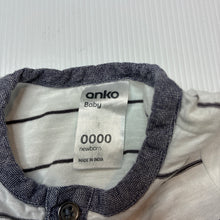 Load image into Gallery viewer, Boys Anko, cotton henley bodysuit / romper, FUC, size 0000,  
