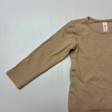 Load image into Gallery viewer, Unisex Dymples, ribbed organic cotton blend long sleeve top, EUC, size 1,  