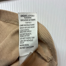 Load image into Gallery viewer, Unisex Dymples, ribbed organic cotton blend long sleeve top, EUC, size 1,  