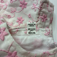 Load image into Gallery viewer, Girls lined, embroidered dress, armpit to armpit: 24.5cm, GUC, size 0, L: 39cm