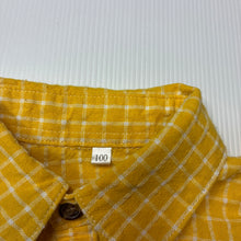 Load image into Gallery viewer, Boys yellow, lightweight cotton short sleeve shirt, EUC, size 3,  