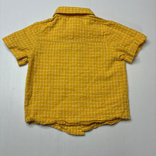 Load image into Gallery viewer, Boys yellow, lightweight cotton short sleeve shirt, EUC, size 3,  