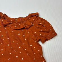 Load image into Gallery viewer, Girls Next, floral organic cotton peplum top, EUC, size 2,  