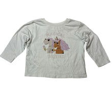 Load image into Gallery viewer, Girls Target, organic cotton long sleeve top, unicorns, GUC, size 1,  