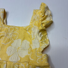 Load image into Gallery viewer, Girls yellow, floral summer romper, EUC, size 00,  