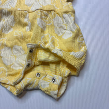 Load image into Gallery viewer, Girls yellow, floral summer romper, EUC, size 00,  