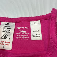 Load image into Gallery viewer, Girls Carters, pink cotton singletsuit romper, NEW, size 2,  