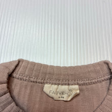 Load image into Gallery viewer, Unisex FAUVE &amp; Co, ribbed organic cotton blend bodysuit / romper, EUC, size 000,  