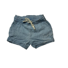 Load image into Gallery viewer, Girls Anko, lightweight chambray cotton shorts, elasticated, FUC, size 1,  