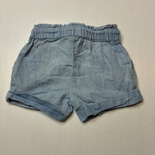Load image into Gallery viewer, Girls Anko, lightweight chambray cotton shorts, elasticated, FUC, size 1,  