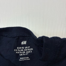 Load image into Gallery viewer, Boys H&amp;M, navy cotton long sleeve tee / top, NASA, EUC, size 2,  