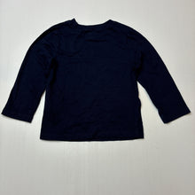 Load image into Gallery viewer, Boys H&amp;M, navy cotton long sleeve tee / top, NASA, EUC, size 2,  