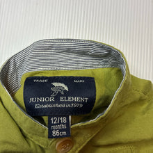 Load image into Gallery viewer, Boys JUNIOR ELEMENT, lightweight cotton long sleeve shirt, EUC, size 1,  