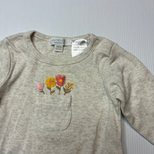 Load image into Gallery viewer, Girls purebaby, embroidered organic cotton bodysuit / romper, EUC, size 0000,  