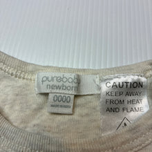 Load image into Gallery viewer, Girls purebaby, embroidered organic cotton bodysuit / romper, EUC, size 0000,  