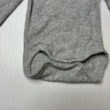 Load image into Gallery viewer, Unisex Bonds, grey ribbed bodysuit / romper, EUC, size 0000,  