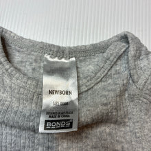 Load image into Gallery viewer, Unisex Bonds, grey ribbed bodysuit / romper, EUC, size 0000,  